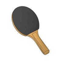 black ping pong racket vector