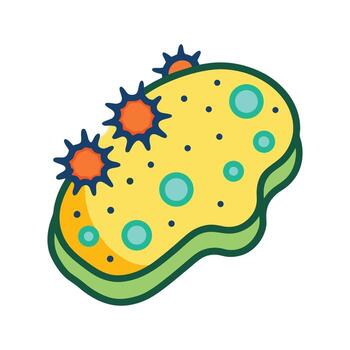 Kitchen Sponge Bacteria vector