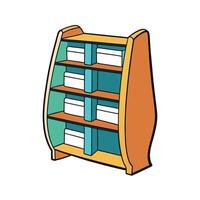 Open Book Bookshelf vector