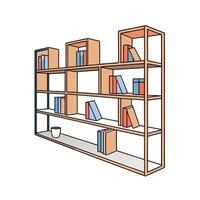 Contemporary Bookshelf Design vector