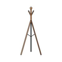 Tripod Coat Rack Design Idea vector