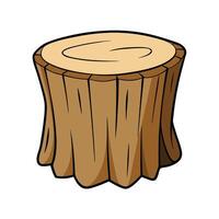 Side Table Design Inspired by Tree Stump vector