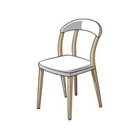 Dining Chair Design Inspired by Scandinavian Style vector