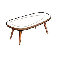 Sleek Coffee Table Design vector