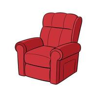 Soft Plush Recliner Design vector