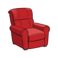 Recliner Design with Wide Armrests vector