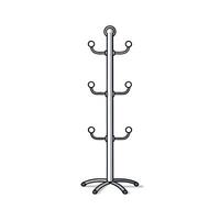 Sleek Coat Rack Design vector