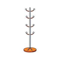 Tall Coat Rack with Sleek Design vector