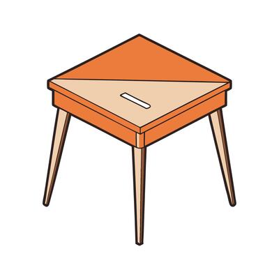 Single Drawer Corner Table Design
