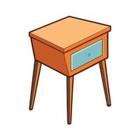 Corner Table Design with Single Drawer vector