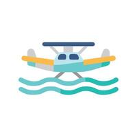 Sea Plane Icon Design with Flat Style vector