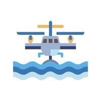 Sea Plane Icon Design with Unique Style vector