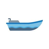 Skiff Boat Icon Design with Flat Style vector