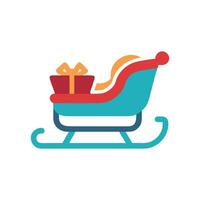 Sleigh Icon Design with Flat Style vector