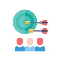 Target Audience with arrows for marketing team growth vector