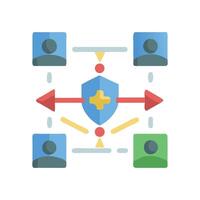 Secure Network Communication With Shield and User Connections vector