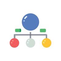 Abstract Colorful Nodes, Concept, Network, Connection, Flat Illustration vector