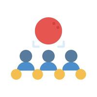 Hierarchy Teamwork Structure Illustration in Flat Design Style vector