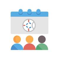 Microbiology event on calendar with diverse audience members vector