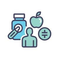 Holistic health and wellness illustration icon set vector