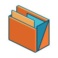Foldable Document Holder on White Background vector