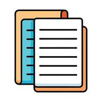 Stack of papers, notes, document, checklist, file icon vector