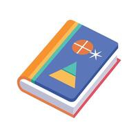 Colorful Science Book Illustration with geometric shapes design vector