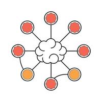 Cloud computing network data analysis, storage, and connections vector