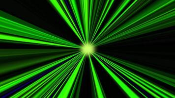 Abstract Tunnel Loop with moving green rays and black and blue gradients. video