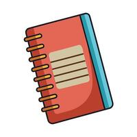 Coral and Blue Notebook for Notes and Sketches vector