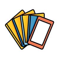 Colorful mockup cards for web design and applications vector
