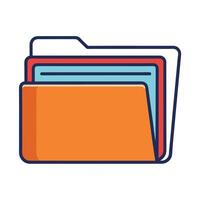 Colorful Folder Icon Data Storage, Archive and Files vector
