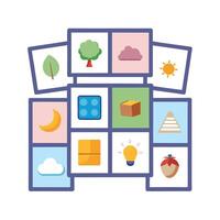 Symbolic Representation of Nature, Objects and Concepts Set vector