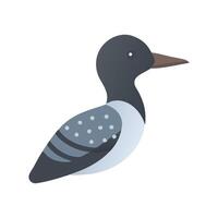 Common Loon Icon with Flat Design vector