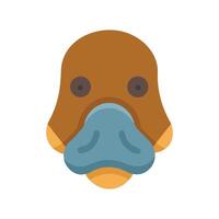 Duckbill Platypus Flat Icon EPS vector