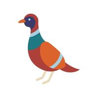 Ring Necked Pheasant Icon with Flat Design vector