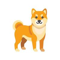 Shiba Inu Flat Icon 1 vector