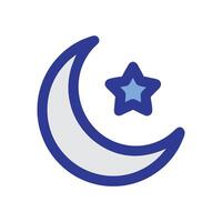 Ramadan Moon Flat Icon 1 vector
