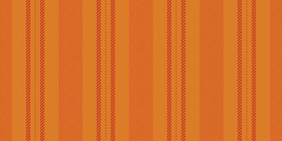 Hrendy lines textile fabric, grungy pattern stripe texture. Fother seamless vertical background in orange and red colors. vector