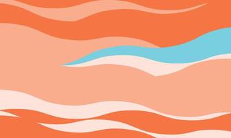 Abstract wavy background in calming coral and teal tones. Perfect for websites, social media, presentations, and branding projects needing a modern, minimalist aesthetic. vector