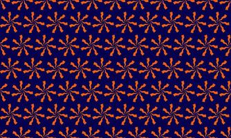 Vibrant orange and navy blue repeating pattern. Abstract swirling design ideal for textile prints, website backgrounds, or decorative projects. vector