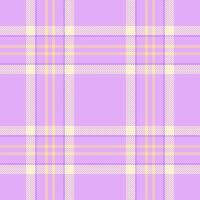 Pastel plaid pattern. Soft lilac, yellow cream hues create a modern, textilelike design. Ideal for backgrounds, fashion projects, or elegant web design. vector