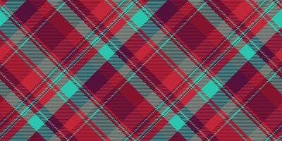 Vibrant diagonal plaid pattern in red, maroon, and teal. Perfect for textile design, fashion, apparel, and website backgrounds. vector