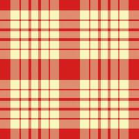 Vibrant red and pale yellow plaid pattern. Perfect for textile design, website backgrounds, or crafting projects. vector