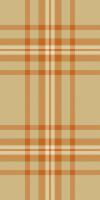 Elegant beige and burnt orange plaid pattern. Perfect for textile design, autumnal themes, or adding a touch of rustic charm to your projects. vector