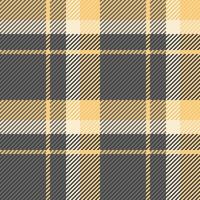 Elegant, muted plaid pattern in warm yellow and gray tones. Perfect for textile design, fashion, autumnal themes, or adding a touch of sophisticated texture to any project. vector