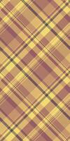 Cover background seamless, scrapbooking tartan fabric textile. Pure check pattern plaid texture in red and yellow colors. vector