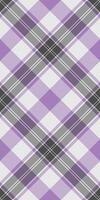 Elegant lavender and gray plaid pattern. Perfect for textile design, apparel, websites, and stationery. This sophisticated, seamless texture evokes a feeling of calm and style. vector