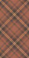 Warm autumnal plaid pattern in earthy tones. Perfect for textile design, fashion, and seasonal projects. This seamless texture evokes comfort and rustic charm. vector