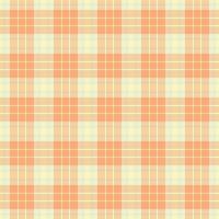 Pastel peach and cream plaid pattern. Perfect for textile designs, backgrounds, or website design. vector